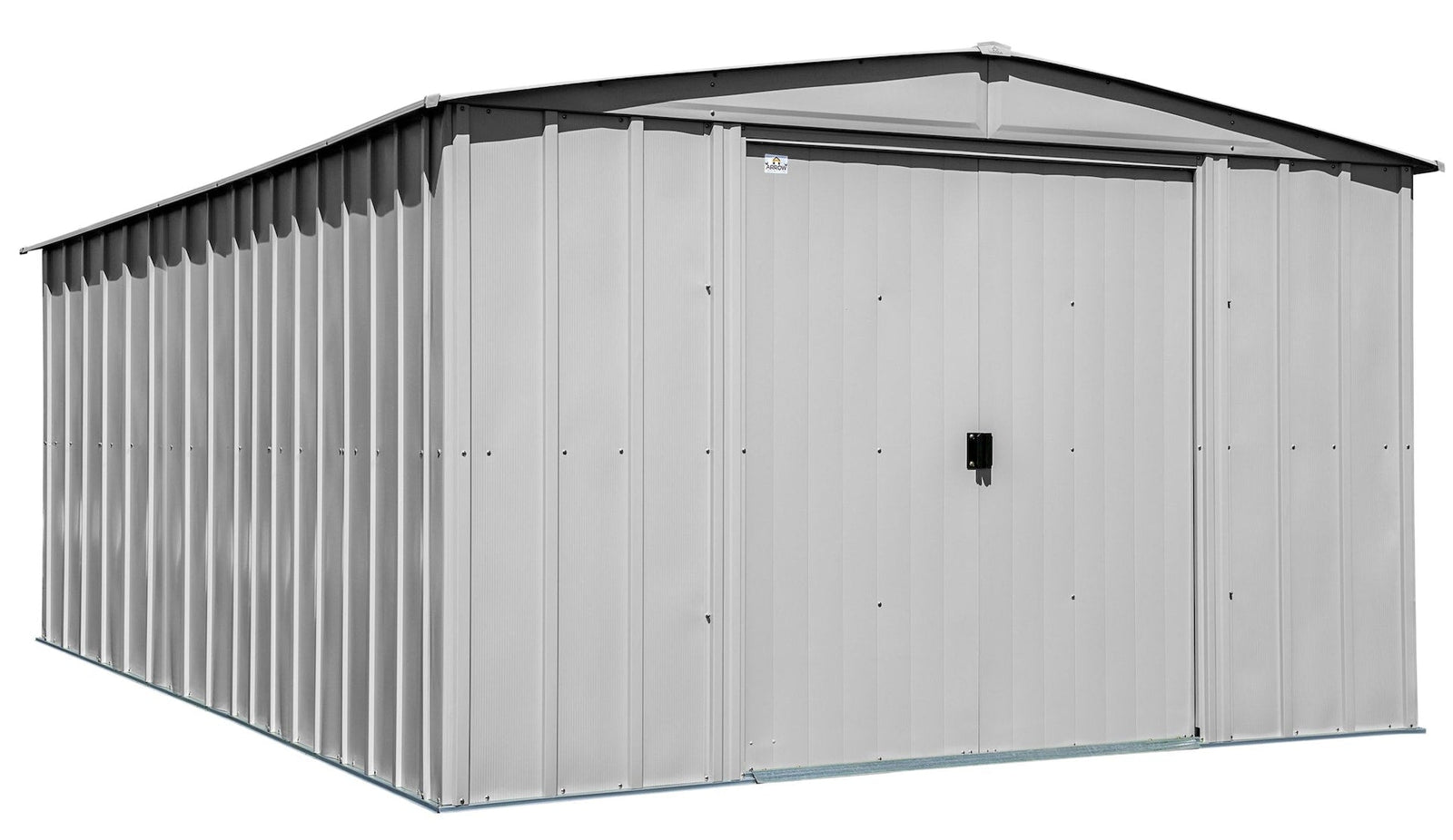 Classic Galvanized Steel Storage Shed, Flute Grey, 10-ft x 14-ft A4A7 - product image 3