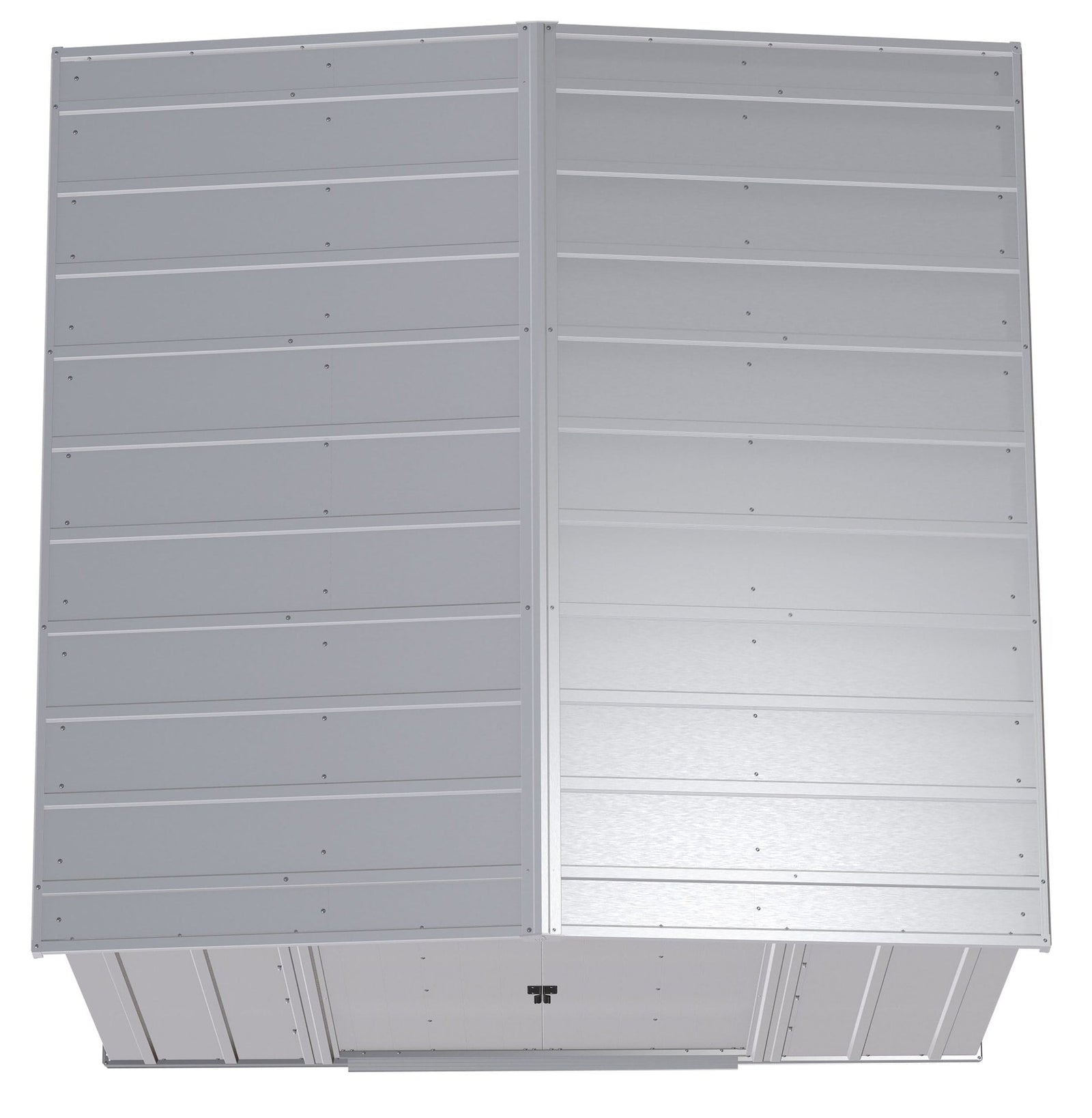 Classic Galvanized Steel Storage Shed, Flute Grey, 8-ft x 8-ft O9E8 - product image 4