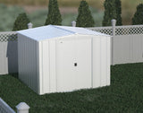 Classic Galvanized Steel Storage Shed, Flute Grey, 8-ft x 8-ft O9E8 - product image 8