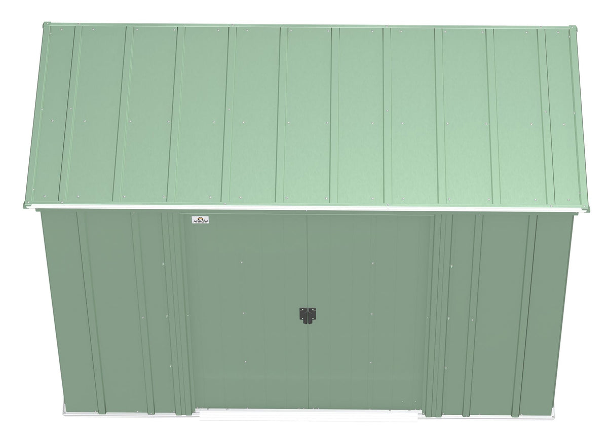 Classic Galvanized Steel Storage Shed, Sage Green, 8-ft x 4-ft L8O0 - product image 6