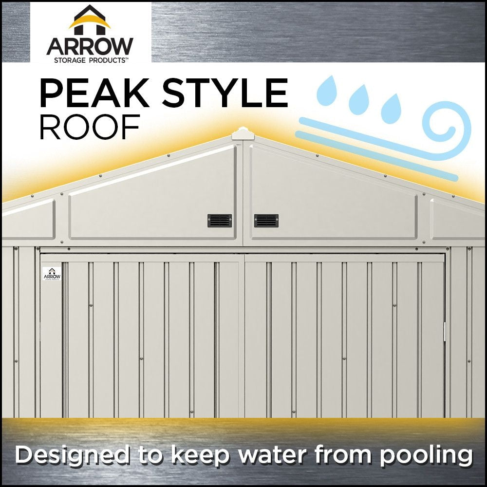 Elite 10x14-ft Cool Grey Corrosion-Resistant Steel Shed C1V0 - product image 7