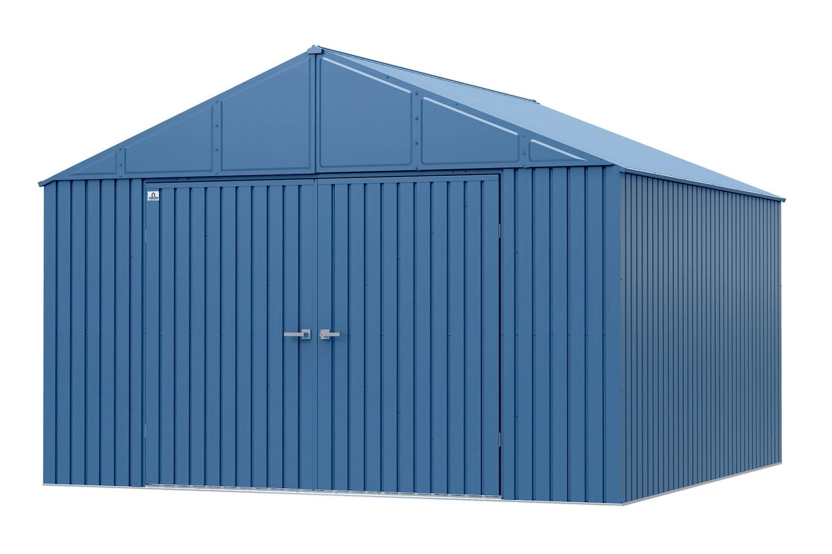 Elite 12x12-ft Blue Grey Corrosion-Resistant Steel Shed W0X6 - product image 2