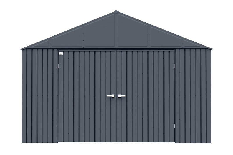Elite 12x16-ft Anthracite Corrosion-Resistant Steel Storage Shed B4S0