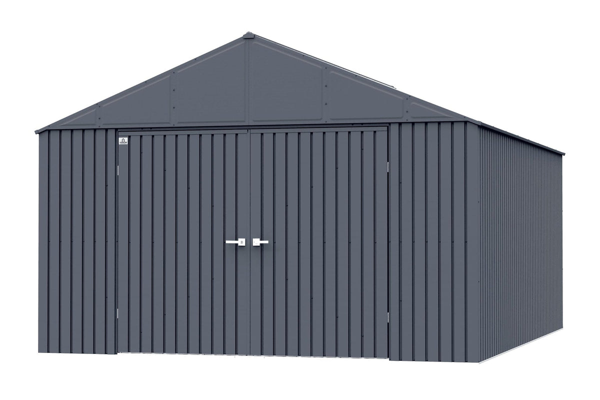 Elite 12x16-ft Anthracite Corrosion-Resistant Steel Storage Shed B4S0 - product image 2