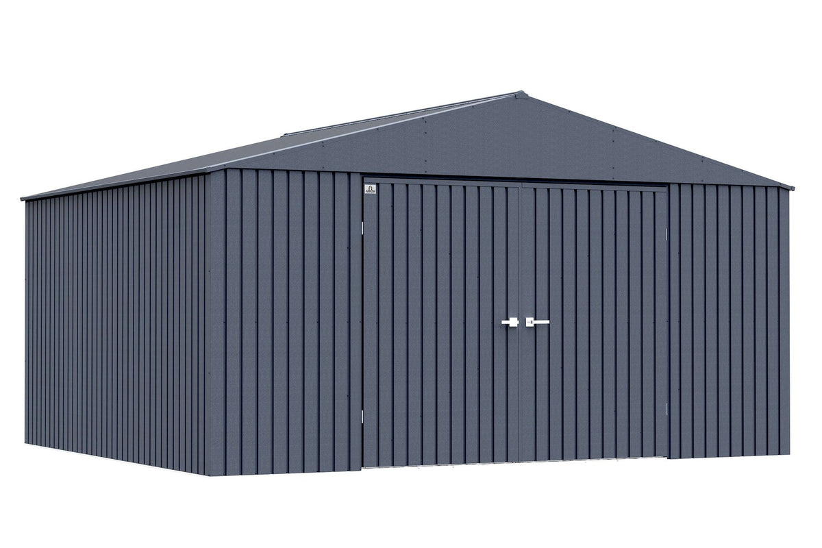 Elite 14x12-ft Anthracite Corrosion-Resistant Steel Shed Z7M3 - product image 5