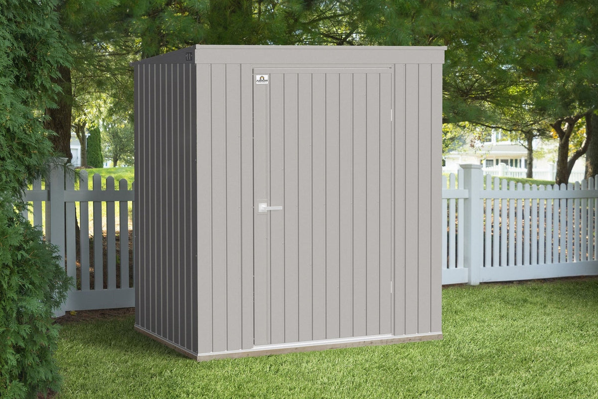 Elite Steel Storage Shed with Pent Roof, Cool Grey, 6-ft x 4-ft C3T6 - product image 7