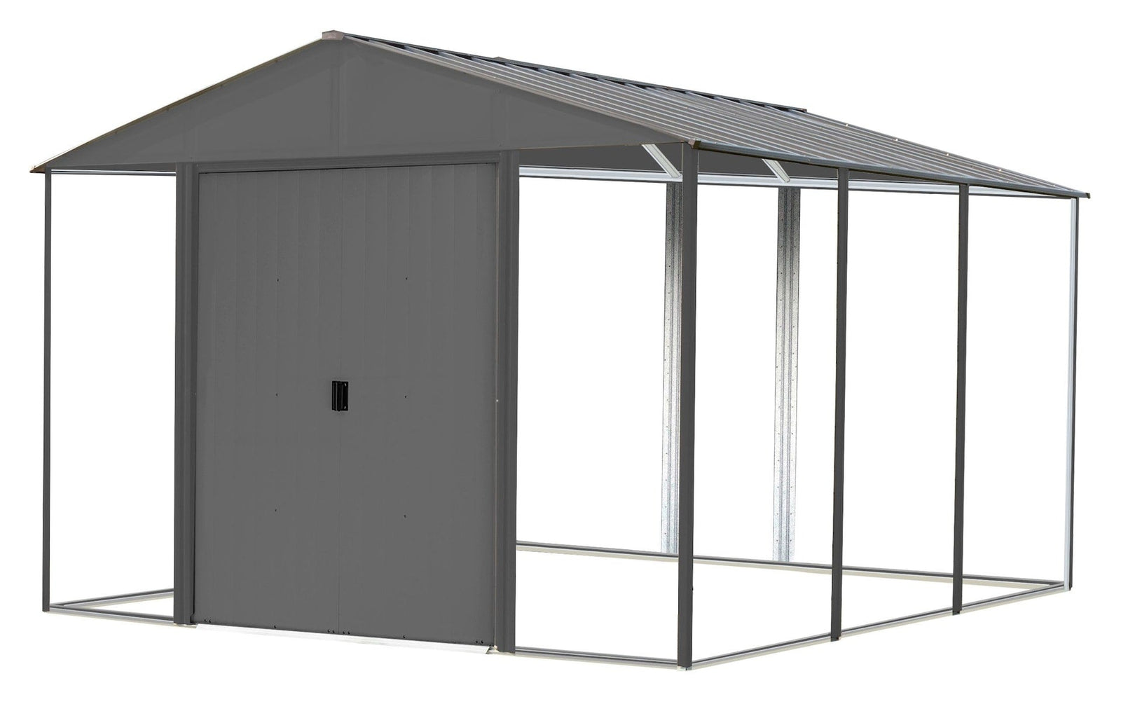 Ironwood Steel Hybrid Shed Kit, Anthracite, 10-ft x 12-ft N4O9 - product image 1