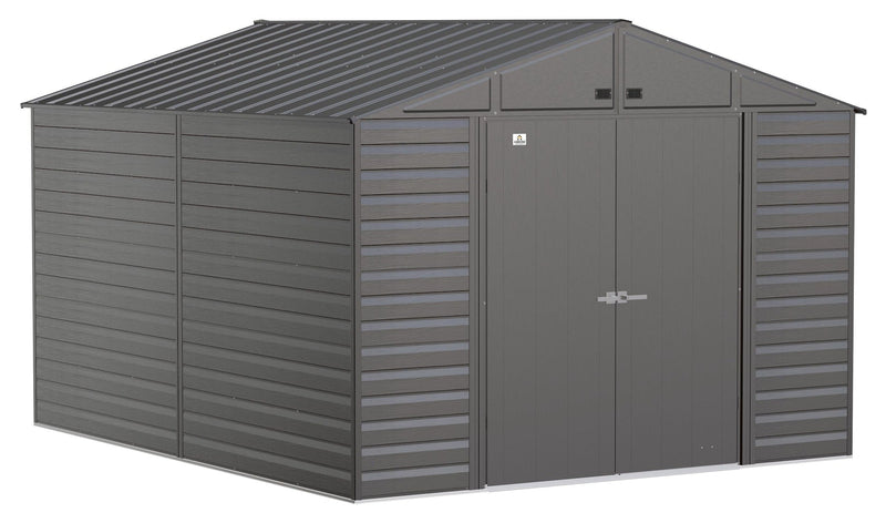 Select Galvanized Steel Storage Shed, Charcoal, 10-ft x 12-ft V6C0