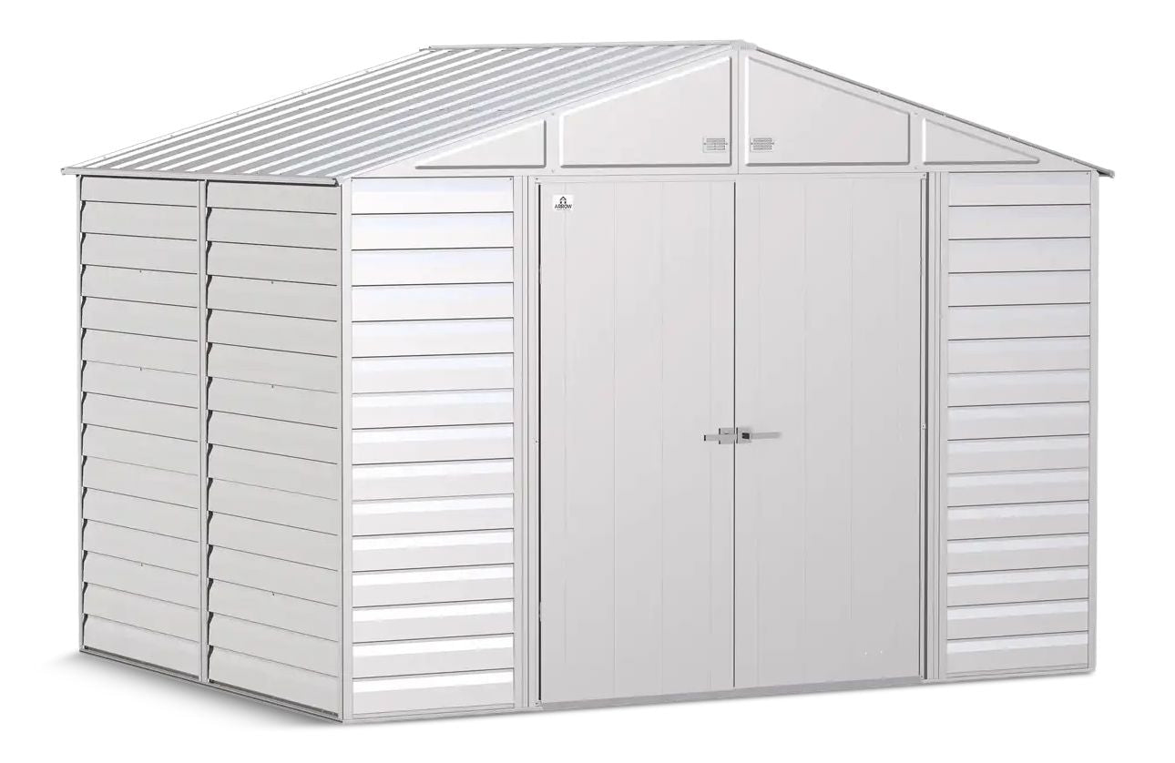 Select Galvanized Steel Storage Shed, Flute Grey, 10-ft x 8-ft K3L4 - product image 1