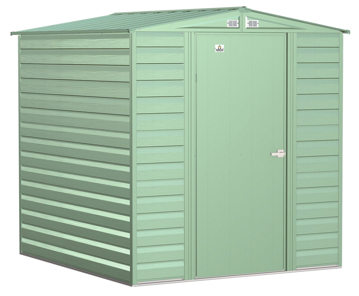 Select Galvanized Steel Storage Shed, Sage Green, 6-ft x 7-ft L9Y6 - product image 1