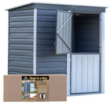 Shed-in-a-Box Steel Storage Shed, Charcoal/Cream, 6-ft x 4-ft H4Q7 - product image 3
