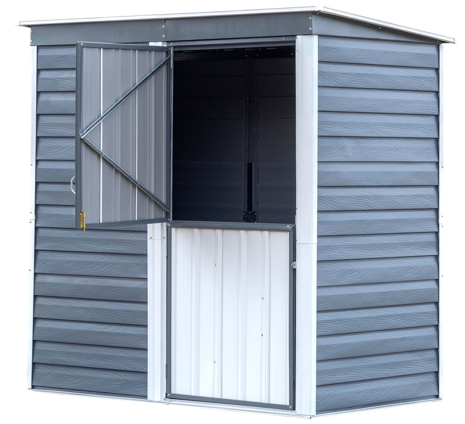 Shed-in-a-Box Steel Storage Shed, Charcoal/Cream, 6-ft x 4-ft H4Q7 - product image 8
