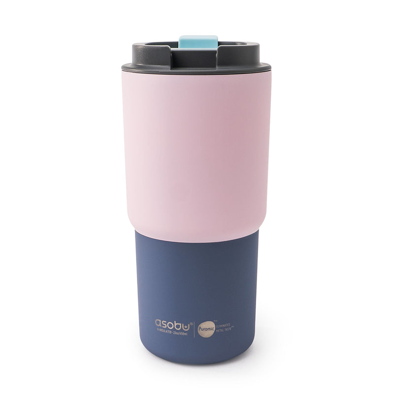 Pick-me-up Ceramic Travel Mug, 22-oz, Pastel Pink A0E9