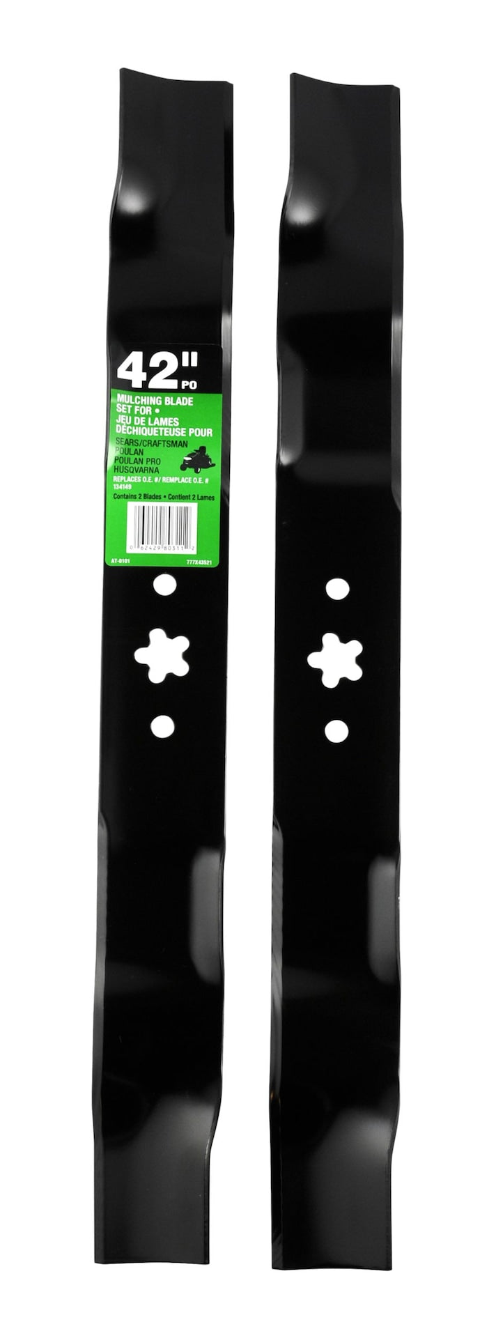 Mulching Lawn Tractor Replacement Two Blade Set, 42-in S4M6