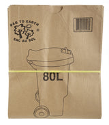 Bag to Earth 2-Ply Compostable and Biodegradable Paper Bin Liner, 10-pk, 80-L I5A1 - product image 1