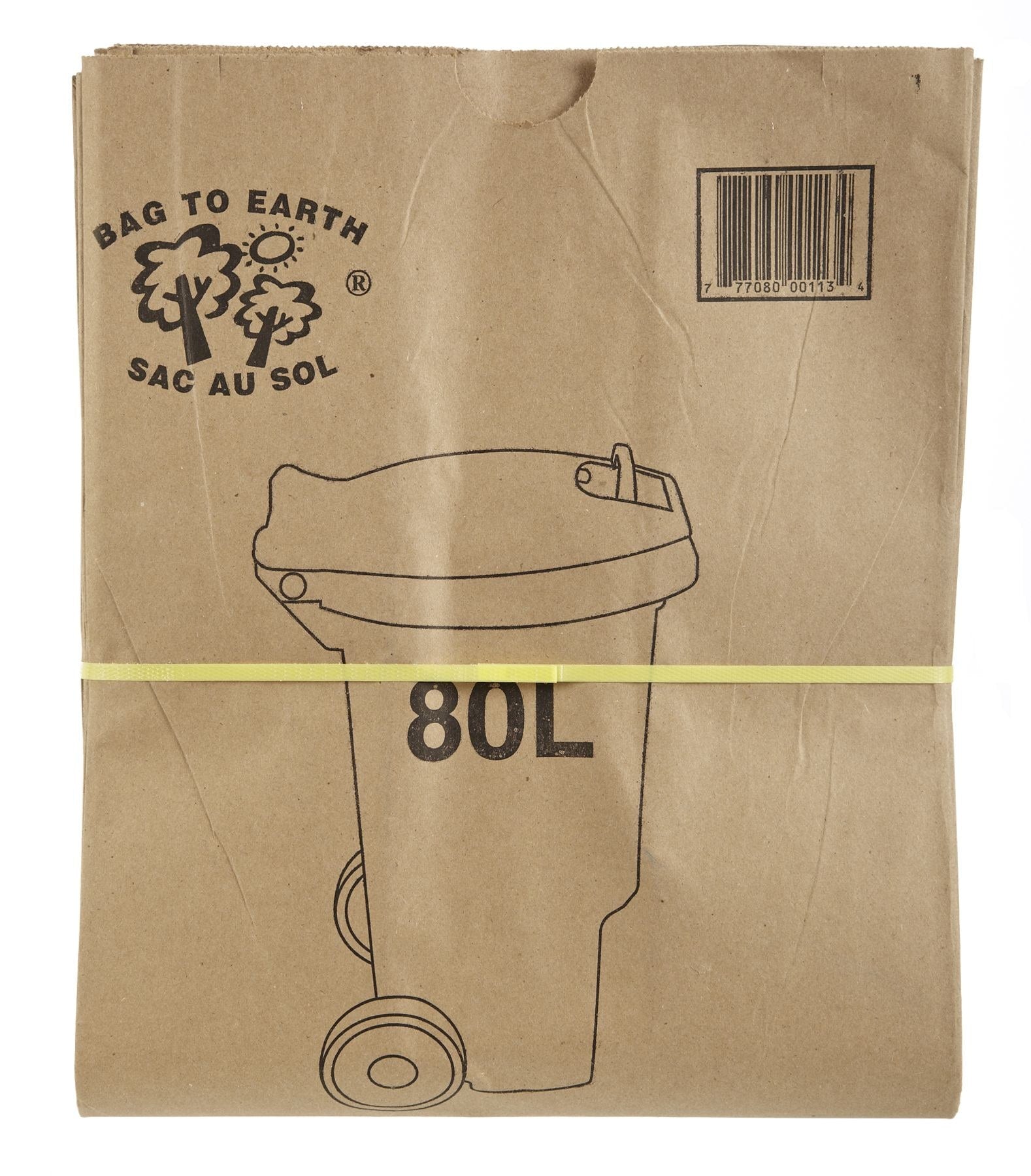 Bag to Earth 2-Ply Compostable and Biodegradable Paper Bin Liner, 10-pk, 80-L I5A1 - product image 1