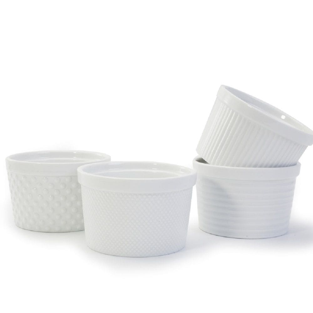 Textured Ramekin Set, 12-oz, White, 4-pc S4J5 - product image 1