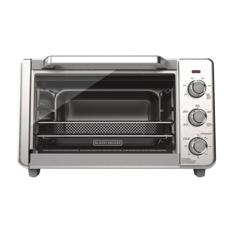Crisp 'N bake 6-Slice Air Fryer Toaster Oven, Stainless Steel, 5 Cooking Functions C8Q9