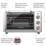 Crisp 'N bake 6-Slice Air Fryer Toaster Oven, Stainless Steel, 5 Cooking Functions X8S7 - product image 3