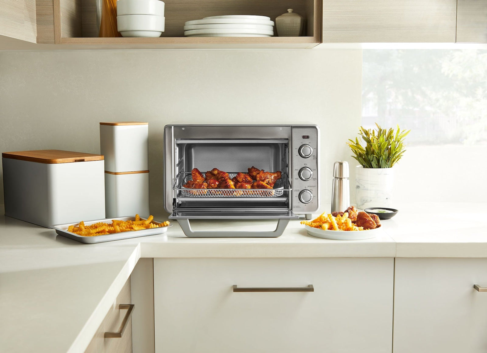 Crisp 'N bake 6-Slice Air Fryer Toaster Oven, Stainless Steel, 5 Cooking Functions X8S7 - product image 5