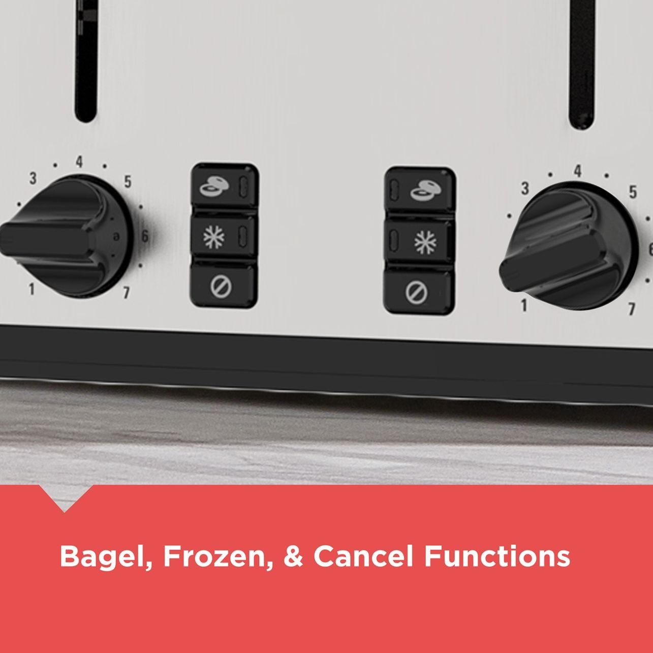 Extra Wide Slots Toaster with 7 Settings, 4-Slices H7S6 - product image 6