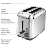 Kitchen Tools Extra Wide Slots Toaster with 7 Settings, Stainless Steel, 2-Slices Y5Z4 - product image 3