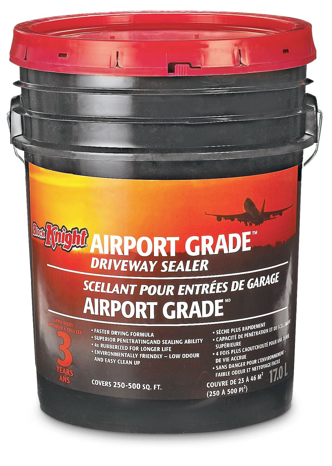 Black Knight Airport Grade 3-Year Asphalt Driveway Sealer, 250-500-sq. ft Coverage, 17-L E8D6 - product image 1