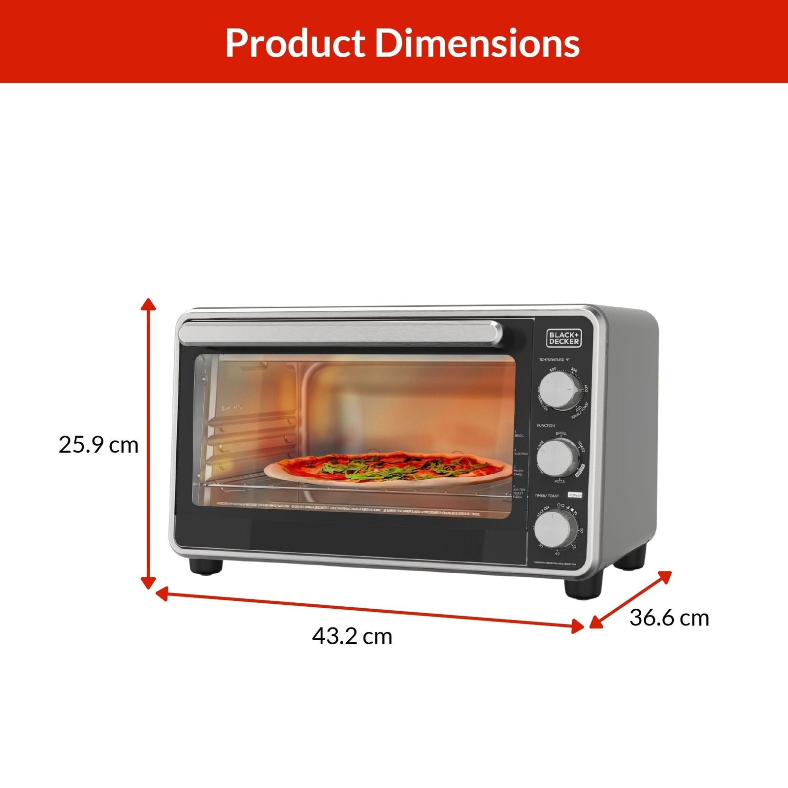 Black N Decker Multi-Purpose Crisp N Bake, 6-Slice H9B8 - product image 6