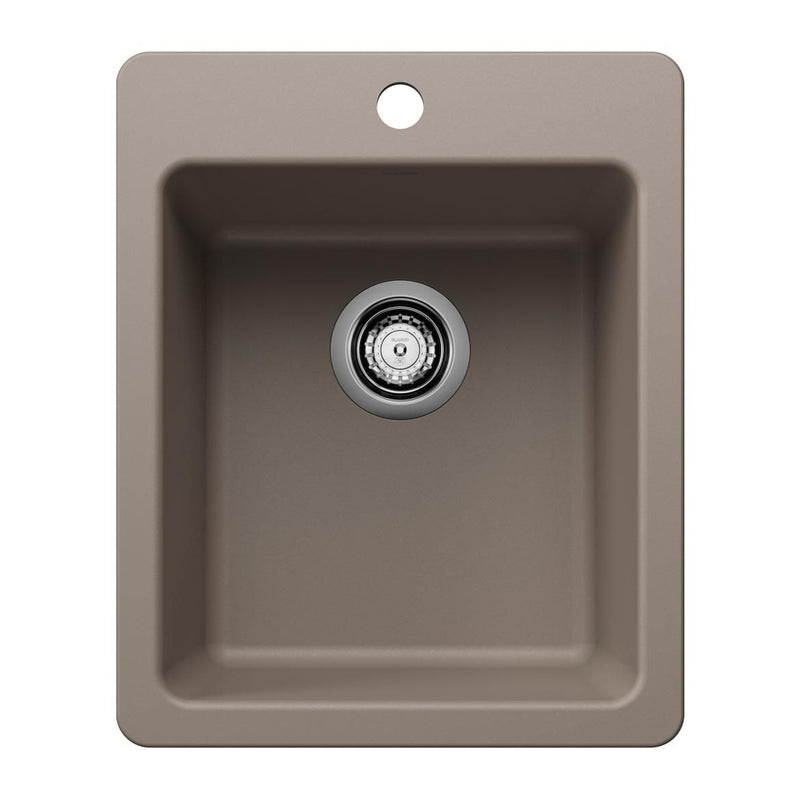 Liven SILGRANIT 17-in Dual Mount Bar Sink, Truffle P6D3