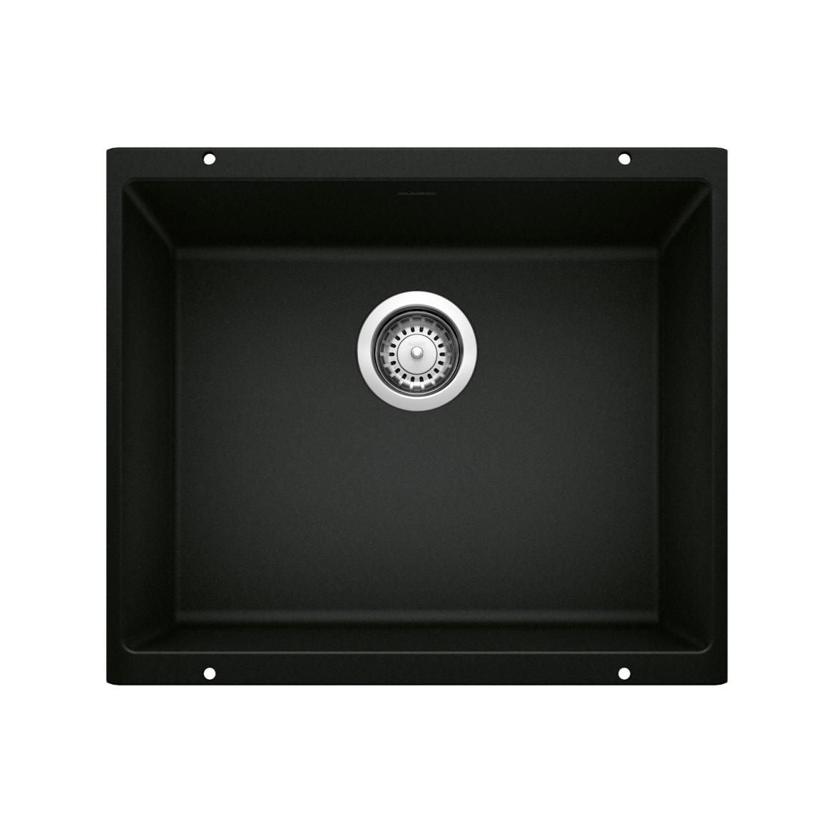 Precis SILGRANIT 21-in Single Bowl Undermount Kitchen Sink, Coal Black R1X9 - product image 1