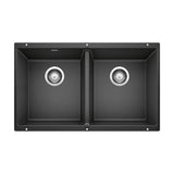 Precis SILGRANIT 29-in 50/50 Double Bowl Undermount Kitchen Sink, Anthracite P0N3 - product image 1