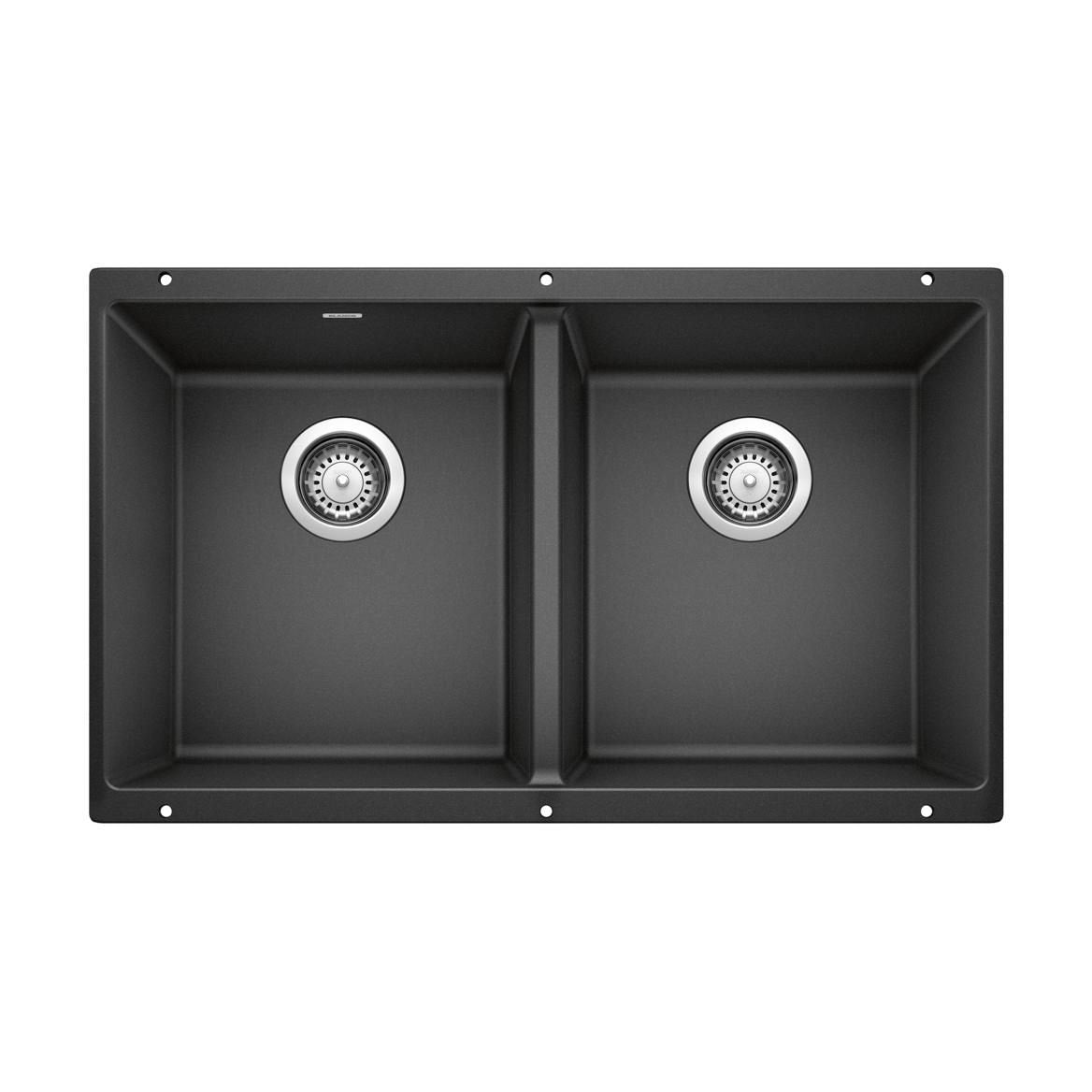 Precis SILGRANIT 29-in 50/50 Double Bowl Undermount Kitchen Sink, Anthracite P0N3 - product image 1