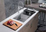 Quatrus R15 33-in 60/40 Double Bowl Undermount Stainless Steel Kitchen Sink S8R1 - product image 2