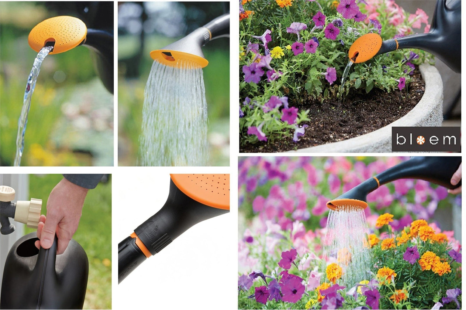 Easypour 2-in-1 Spout Watering Can with Dual Handle, 9.8-L, (2.6 US gal) Black V2F4 - product image 3