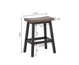 Arnold Oak/Dark Grey Counter/Bar Stool with Back Rest, 2-pc L9O8 - product image 3