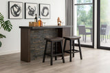 Arnold Oak/Dark Grey Counter/Bar Stool with Back Rest, 2-pc L9O8 - product image 5