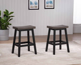 Arnold Oak/Dark Grey Counter/Bar Stool with Back Rest, 2-pc L9O8 - product image 7