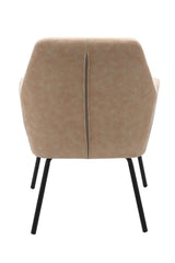 Arya Vintage Beige Tufted Fabric Upholstered Dining Chair C2V0 - product image 4
