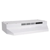 BU2 Series 230CFM Under Cabinet Kitchen Exhaust Fan Range Hood, White, 24-in V6W2 - product image 1