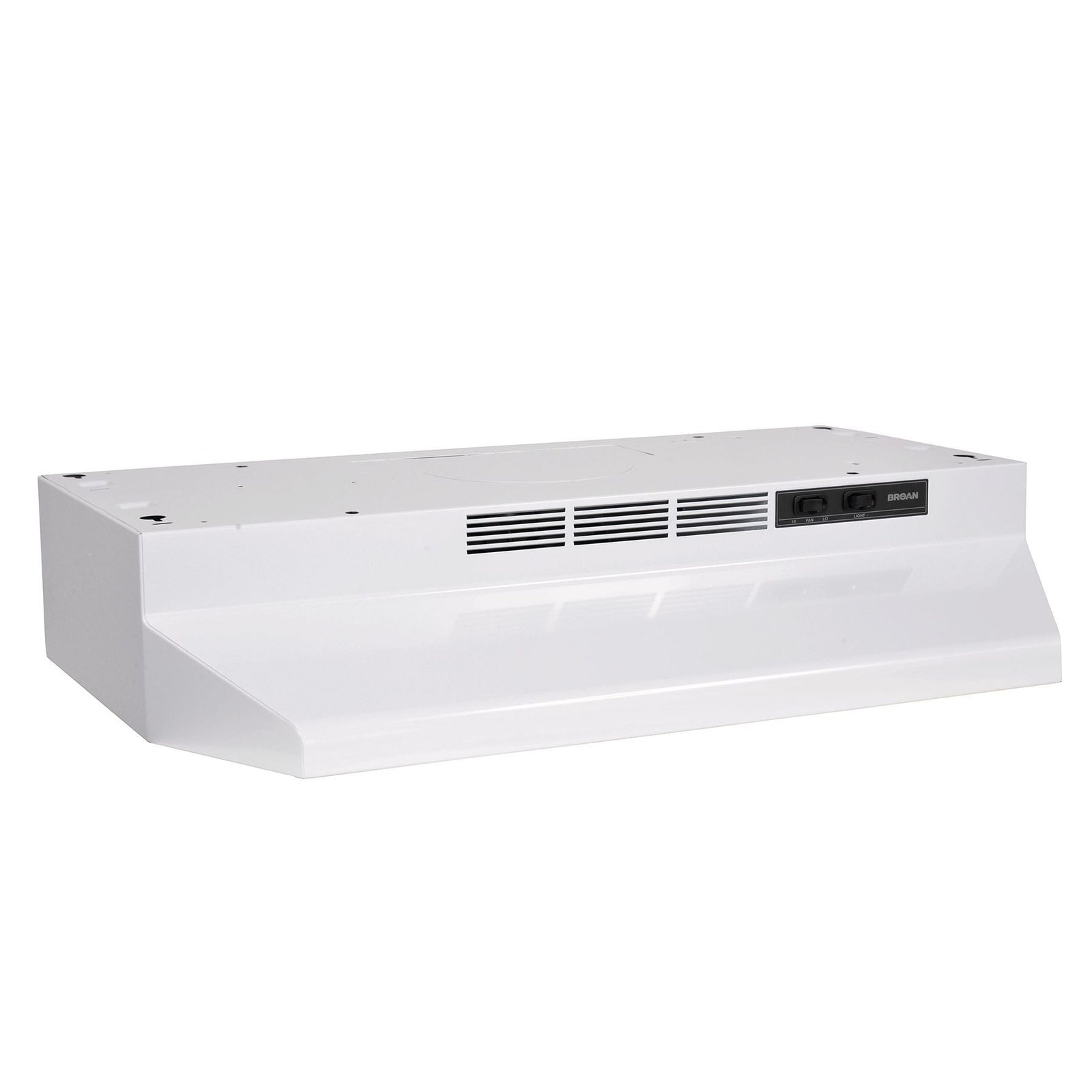 BU2 Series 230CFM Under Cabinet Kitchen Exhaust Fan Range Hood, White, 24-in V6W2 - product image 1