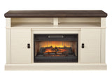Ashcroft Media Console Electric Fireplace TV Stand, 60-in, 1400W, Includes Remote Control, White L5Q1 - product image 1