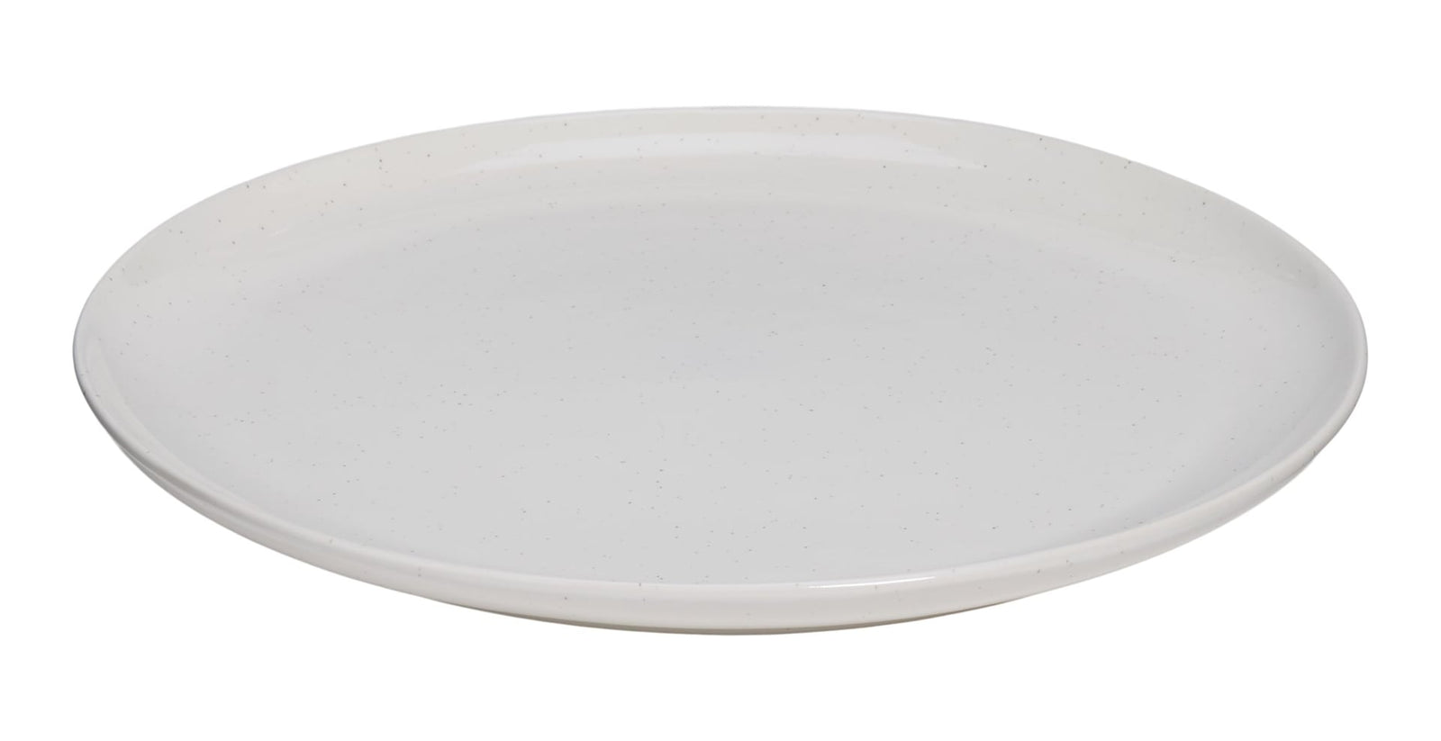 Bettina Glossy Stoneware Dinner Plate, 1-pc, White Speckle J7E3 - product image 1