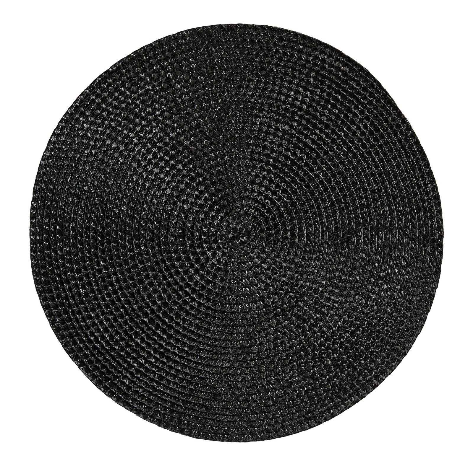 Braided Round Placemats, Black, 15-in Diameter, 4-pk F8N4 - product image 2