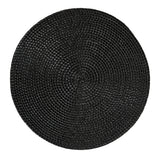 Braided Round Placemats, Black, 15-in Diameter, 4-pk G2T5 - product image 2
