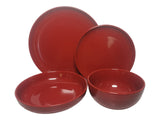 Edenhill Farmhouse Bistro Stoneware Dinnerware Set, Serves 4, 16-pc, Red B2W6 - product image 2