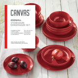 Edenhill Farmhouse Bistro Stoneware Dinnerware Set, Serves 4, 16-pc, Red B2W6 - product image 4