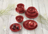 Edenhill Farmhouse Bistro Stoneware Dinnerware Set, Serves 4, 16-pc, Red B2W6 - product image 7
