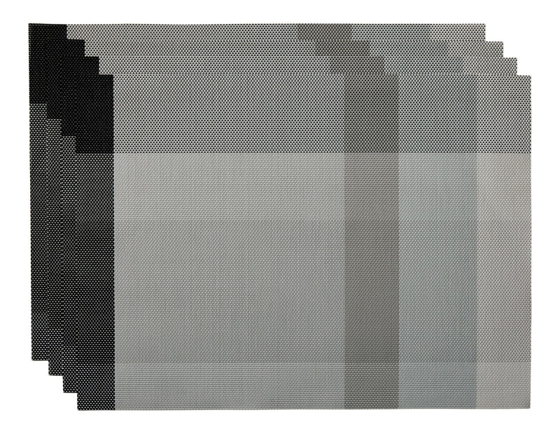 Grey Check Textilene Placemat, 13-in x 18-in, 4-pk M1W6