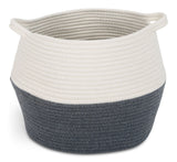 Henley Round Rope Basket, White/Grey, 12.6 x 12.6 x 11.8-in S5N7 - product image 1