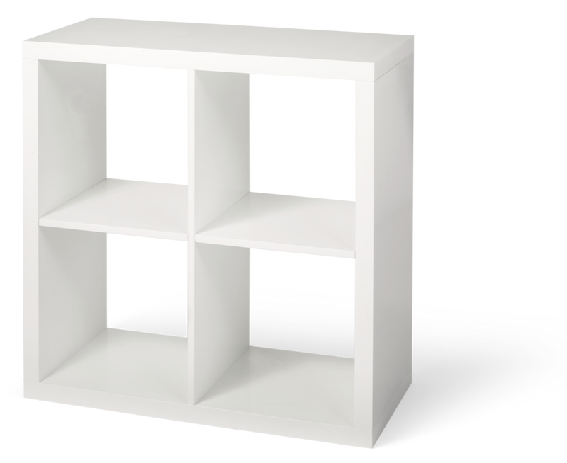Invermere 4-Cube Storage Organizer, Bookcase/Bookshelf, White E4L8